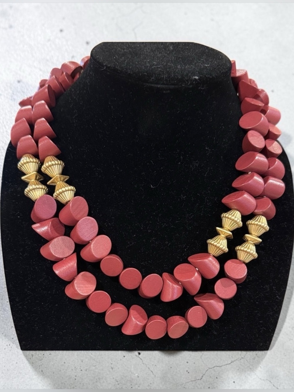 Plunder Wooden Statement Necklace NWOT